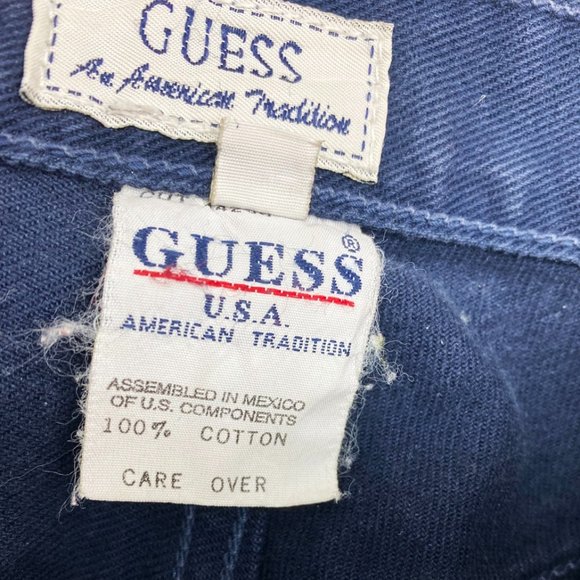 Guess USA American Tradition Womens Jeans Blue Dark Wash Cotton Straight Leg 30 - Picture 8 of 8
